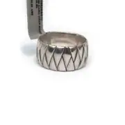 New DAVID YURMAN Men's 12mm Cairo Wrap Ring in Sterling Silver Size 10