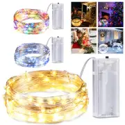 LED String Fairy Lights Battery Powered Copper Wire Waterproof Xmas Party Decor