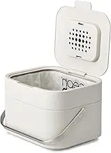 Joseph Joseph Stack 4 Food Waste Caddy with Odour Filter, Stone