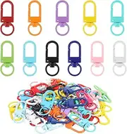[EupHHonycs] 50 PCS Lanyard Swivel Snap Hooks Small Metal Lobster Claw Clasps for Backpack Charms, Zipper Pulls, Beads Projects, Colorful Little Clip, 11 Colors Mixed