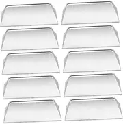 HOODANCOS 10pcs Office Screen Clip Desk Divider Clamp Privacy Panel Clips Clamp on Desktop Corner Rack Office Desk Divider Clip Partition Hooks Cubicle Hooks Clamp on Shelf Plastic Silver