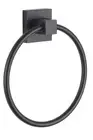 Matt Black Hand Towel Ring Rack Wall Mount Holder Solid Bathroom Rail Matte