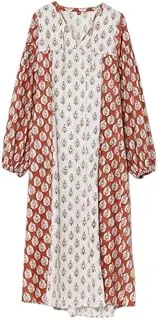 CAYHANE(チャイハネ) Chaihane Blown Women's Casual Dress, Potariy Dress, Braun, Free Size