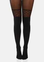 New Rules Sheer Thigh High Tights