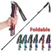Outdoor Fold Trekking Pole Walking Hiking Stick Telescopic Club Nordic Elderly