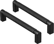 CILEYTION 10 Pack Black Cupboard Handles, 192mm Hole Spacing Kitchen Cupboard Handles Black Cabinet Handles and Black Wardrobe Door Handles