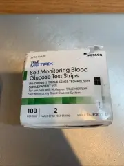 True Metric Self Monitoring Blood Glucose Test 100 Strips Exp. 2026