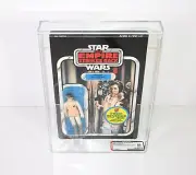 VINTAGE 1982 AFA 85 Kenner Star Wars ESB 48 Back-C Leia Hoth Moc Unpunched