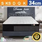 Queen Double King Single Mattress Bed Euro top Pocket Spring Foam Chiropractic