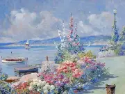 Beautiful waterfront Accent Tile Mural Kitchen Bathroom Wall Backsplash 8x6