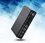 USB External Sound Card, 6 Channel USB 5.1 Sound Card, Digital Optical SPDIF Audio Output Adapter, Plug and Play for PC/Laptop and Mac Compatible