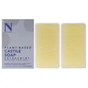 Dr. Natural Castile Bar Soap - Peppermint For Unisex 2 x 8 oz Soap