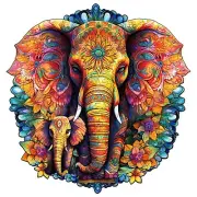 Wooden Puzzles for Adults, Mandala Elephant (L-280pcs) Wooden Jigsaw Puzzles ...