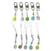 Versatile Snowflake Pearls Phone Chain Strap Clovers Portable for Daily Wear