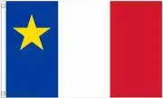 Acadia French-Canadian Polyester 5'x3' Flag