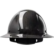 Wolfjaw, Full Brim Smooth Dome Hard Hat with Glossy Carbon Fiber Shell, 8-Poi...