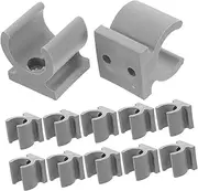 [MOLUCKFU] 24 Pcs Wheelchair Toilet Seat Tube Clamp Commode Chair Tube Connector Clamp Toilet Seat Cushions Bracket Clips Drive Wheelchair Accessories U Shape Holder U-shaped Clamp Grey Pp