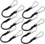 Totority 6Pcs Elastic Bungee Cords with Hooks Tent Fixing Straps for Camping Lightweight and Strong Luggage Binding Ropes Multi Functional Secure Ropes for Outdoor Use