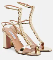 [Aquazzura] Aquazzura Destiny Gladiator 85 leather sandals AU 5 gold