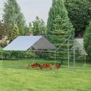 CostwayLarge Spire-Shaped Chicken Coop with Waterproof and Sun-protective Cover for Backyard/Farm-400 cm x 300 cm x 195 cm