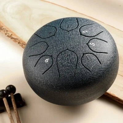 6 Inch 8 Notes Steel Tongue Drum Glucophone Music Drum C Tone Ethereal DrumYoga