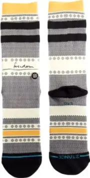 Stance Adult Black Crew Polyester Cushion House of Mandela Freedom Socks L 9-13