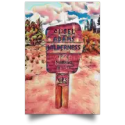 Satin Portrait Poster "Ansel Adams Wilderness Area" (Southwest theme)
