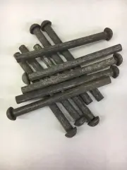 3/8 X 4-3/4" Round Head Solid Rivets Extra Long Steel Blacksmith Antique (10pcs)
