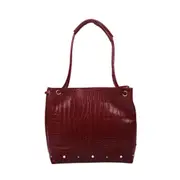 Retro Alligator Pattern PU Leather Handbags Women Solid Color Large Capacity Portable Totes Travel Shopping Shoulder Top-handle