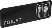 QUMIIRITY Plastic Self Adhesive Bathroom Sign Elegant Restroom Identification for Men Women Durable Plastic Washroom Sign for Hotels Restaurants Public Spaces Easy Installation
