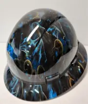 Custom Designs Hydro Dipped Full Brim Hard Hat with Adj Fas-trac Suspension