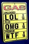 GAS PRICES OMG - *US MADE* Embossed Sign - Man Cave Garage Bar Shop Wall Decor