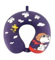 Peanuts Snoopy & Woodstock Memory Foam Navy Travel Pillow NWT Sealed