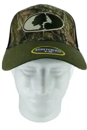 Mossy Oak Mens Stretch Fit S-M Mesh Trucker Camouflage Hat Cap