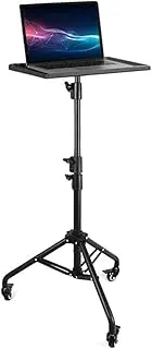 GUDAJIN Projector Stand Tripod with Wheels, Adjustable Height, Portable Laptop Sheet Music Floor Tripod for Office, Home, Stage, Studio, DJ Rack Stand,Black.