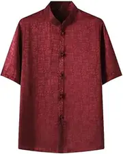 [ChangNanJun] Summer Short Sleeve Men's Chinese Shirt Mandarin Traditional Chinese Tops