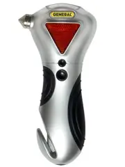 7902 4-in-1 Car Escape Tool - Window Breaker, Seat Belt Cutter, Flashing Haza...