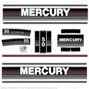 Fits Mercury 1990 50HP Outboard Engine Decals - Oil Injected