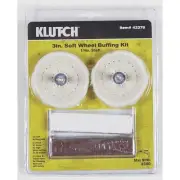 Klutch 3in. Buffing Kit with Pads and Paste, 4-Pc., for Use with Power Drills