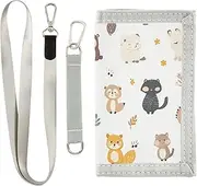 [Yoogain] Cartoon Childish Animals Light Color mens wallets cool gifts nylon mens travel wallet with lanyard, cartoon childish animals light color, 1 size, Fashion