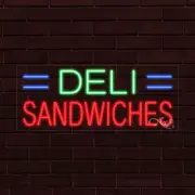 NEW "DELI SANDWICHES" 30x12x1 INCH LED FLEX WINDOW/WALL INDOOR SIGN 30533