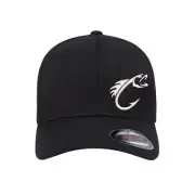 Bass Pro Fish Hook Logo Embroidered Flexfit Hat Flat and Curved