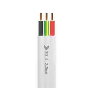 2.5mm Twin & Earth Flat Cable - Pvc / Pvc - 7-067-2ERB - 10mtr Cut