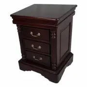 Solid Mahogany Wood Colonial Bedside Table Antique Reproduction Victorian Style