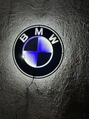 Metal BMW Logo with LED Lights | Luxury Car Wall Art | 38 cm / 15 inches
