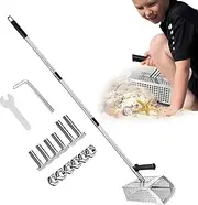 Metal Detector Scoop | Seaside Sand Shovel | Long Handle Scooper Stainless Steel Rake Anti-Slip Digging Tool for Hunting Beach Sifting