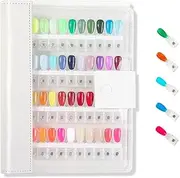 Magnetic Nail Book, 120 Nail Color Display Book Organizer with 120 Magnetic Tips, Nails Books, Professional Salon Nails Art Colors Chart, for Manicurists (180 Colors)