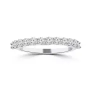 0.70 ct Ladies Micro Pave Set Round Cut Diamond Anniversary Band 14 kt Gold