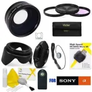 WIDE ANGLE MACRO LENS + FILTER KIT+LENS HOOD +USB READER FOR SONY ALPHA A5000