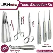 Dental Tooth Extraction Forceps Elevators Dentists & Veterinarians Tools Lab NEW